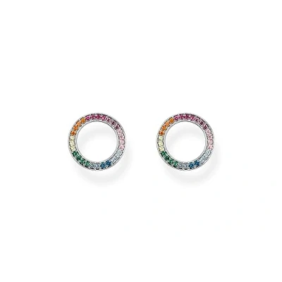 Immagine di Thomas Sabo Together H1947 318 7 Orecchini da donna in Argento Sterling 925 con zirconi, 10 x mm, 10x10 sterling, Zirconia cubica 1