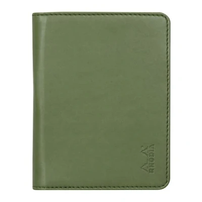 Immagine di Rhodia 211003C Libro portablocco e porta documenti rodiarama n. 11 salvia per bloc notes o taccuini di formato A7 (7,4 x 10,5 cm) Similpelle Italiana Premium Collezione Rhodiarama