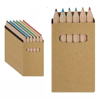 Immagine di 30 Scatole da 6 Mini Matite Colorate. Non Tossico. Lisce in Modo Poterle Personalizzare a Proprio Piacimento