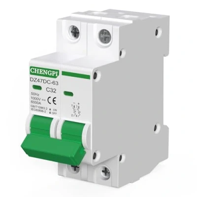 Immagine di CHENGPI 2P Interruttore Magnetotermico 32A DC 1000V 6kA,Fotovoltaico Mini Differenziale con Protezione da Sovraccarico e Cortocircuit