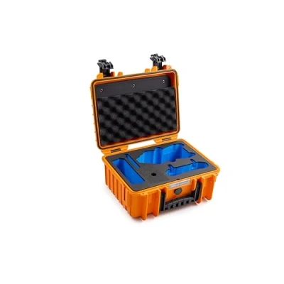 Immagine di B&amp;W Valigetta da trasporto per drone DJI Air 3 e Fly More Combo Tipo 3000 arancione impermeabile secondo la certificazione IP67, antipolvere, infrangibile indistruttibile