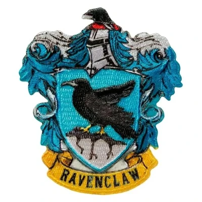 Immagine di Mono Quick Toppa da applicare con ferro stiro, motivo: case di Hogwarts della saga Harry Potter, a scelta tra Grifondoro, Serpeverde, Tassorosso e Corvonero (18067 Corvonero)