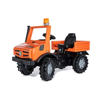 Immagine di Rolly Toys Auto RollyUnimog Service Edition 2020 (Unimog Kinderunimog, Veicolo a Pedale), con Sedile Regolabile e Pneumatici silenziosi, Singolo, Colore Arancione, L, 038237