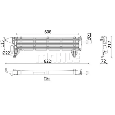 Immagine di Radiatore, raffreddamento motore BEHR MAHLE CR 2636 000P