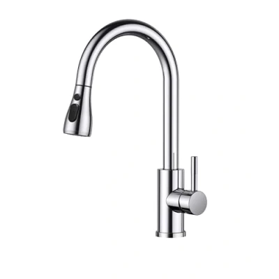 Immagine di FORIOUS Rubinetto Lavello Cucina, Miscelatore Cucina con Doccetta Estraibile Rubinetti per Lavelli da Acciaio Inox Ad Alta Pressione orientabile a 360 Monocomando, Cromo Lucido