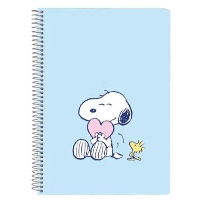 Immagine di SNOOPY LOVE Taccuino per quarto 80 fogli, copertina rigida, 1design, ideale bambini di diverse età, comodo e versatile, qualità resistenza, 15,5 x 22 cm, Blu chiaro, M, Casual