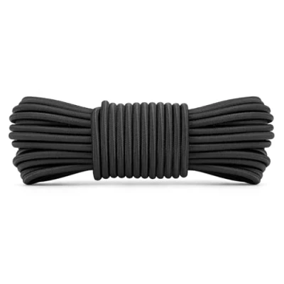 Immagine di Abma Cord Corda Elastica 4mm 10M di Gomma Cavo Elastico Marino per Teloni, Tende e Bagagli Nero