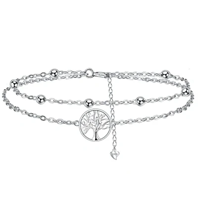 Immagine di J.MUEN Bracciale Albero Della Vita Donna Argento Sterling 925 strati stile boho con Scatola Regalo Collezione di gioielli originali