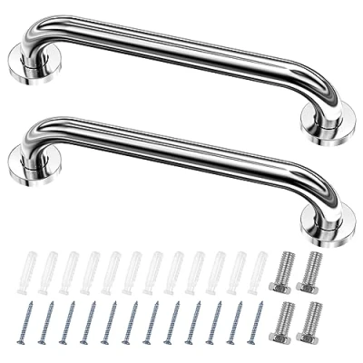 Immagine di Fousenuk Maniglia Doccia Anziani, 2 Pezzi 30cm Maniglione Bagno Disabili Acciaio Inox 304, Bagno, Il Cucina, WC, Vasca Scale Gradini, Gravida Bambini Persone Mobilità Ridotta
