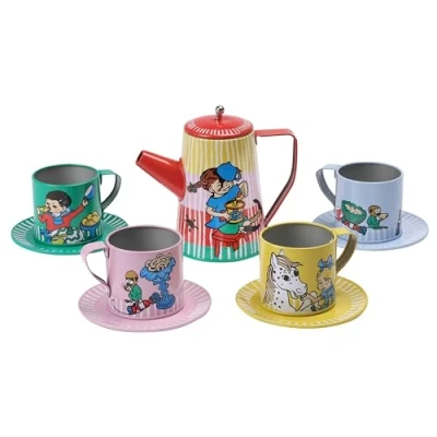 Immagine di Pippi Set da caffè per bambini composto 10 pezzi, giocattolo di ruolo, con licenza ufficiale Pippi, prodotto perfetto dai 3 anni in su
