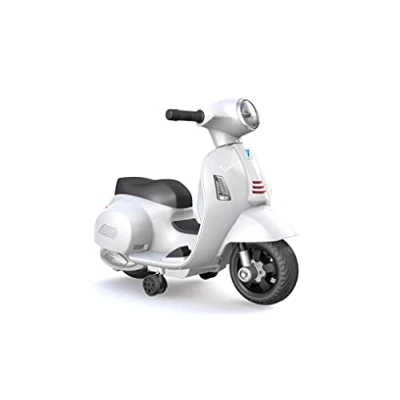 Immagine di TURBO CHALLENGE Vespa Gts Portatore Elettrico 119150 Scooter Bianco Pronto per Guidare Max 25Kg Plastica Batterie Ricaricabili A partire dai 24 mesi