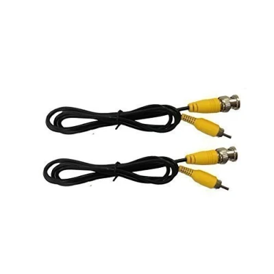 Immagine di Security 01 Confezione da 2 cavi video con connettori BNC a RCA 1 m, per telecamera CCTV, DVR TV
