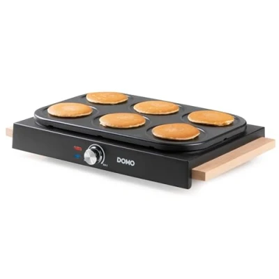Immagine di DOMO DO8717P Piastra per pancake Rivestimento antiaderente, Spia luminosa Nero