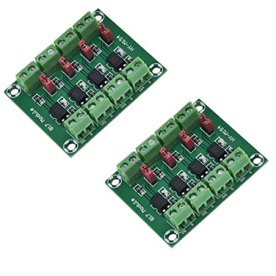 Immagine di ZkeeShop 2Pcs PC817 4 Channel Optocoupler Isolation Board Voltage Converter Adapter Module 3.6 30V Driver Photoelectric Isolated