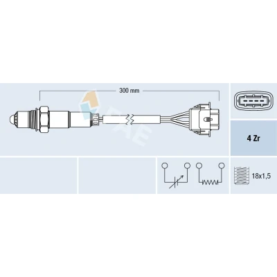 Immagine di FAE 77246 Sonda lambda OPEL: Corsa C Hatchback, Zafira A, Meriva SAAB: 9 3 Sedan, Station Wagon