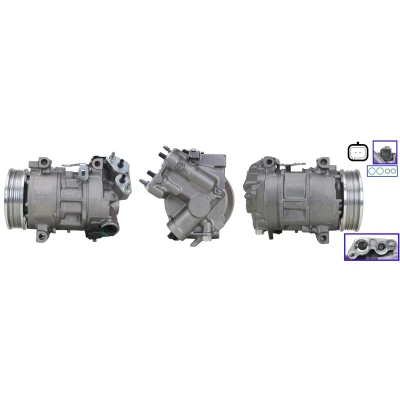 Immagine di LUCAS ACP01095 Compressore Aria Condizionata PAG 46 YF R134a, R1234yf con guarnizioni PEUGEOT: 208 I Hatchback, 2008 Station Wagon, 3008