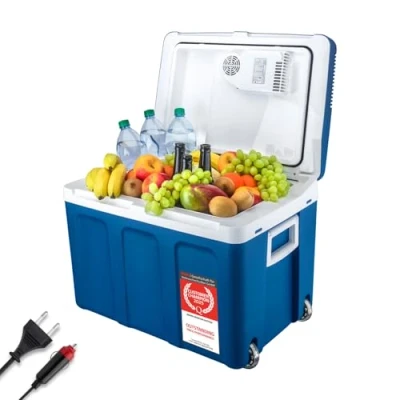 Immagine di TZS First Austria Frigorifero Portatile Elettrico 45 litri (raffredda e riscalda) con collegamento a 12 volt (per auto) &amp; 230 blu