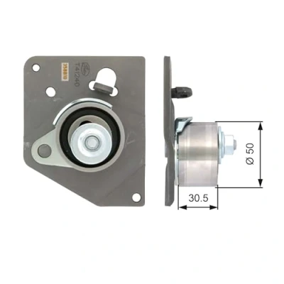 Immagine di GATES FleetRunner Micro V Stretch Fit T41240 Rullo tenditore, Cinghia dentata OPEL: Vivaro A Combi, RENAULT: LAGUNA 2