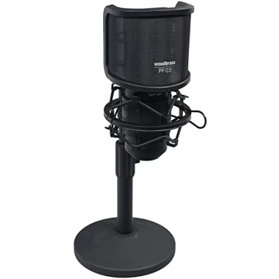 Immagine di WOODBRASS Bird UM1 Pack Podcast Nero Microfono USB Cardioide a condensatore PC e Mac per Broadcast Registrazione Streaming, Podcasting, Conferenza, Home Studio Mao, Voice Off