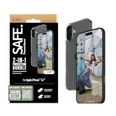 Immagine di SAFE BY PANZERGLASS® Custodia TPU per Apple iPhone 16 Plus Trasparente, Plastica 100% Riciclata, Protezione contro le cadute
