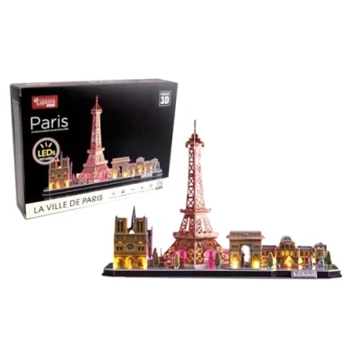 Immagine di EXPLORA Monumenti di Parigi Puzzle 3D Luminosi 540052 115 Pezzi Monumento Storico Livello 5 Senza Colla o Forbici Gioco Costruzione Regalo Modello A partire da 8 anni