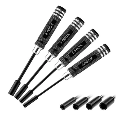 Immagine di 4pcs Esagonale Driver Tool Kit con 4.0, 5.5, 7.0, 8.0 mm per Auto RC Airplanes
