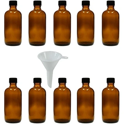 Immagine di Viva Haushaltswaren, 10 flaconi contagocce da ml, Farmacista, Bottiglie con Inserto contagocce, in Vetro Marrone, Vetro, 100 ml