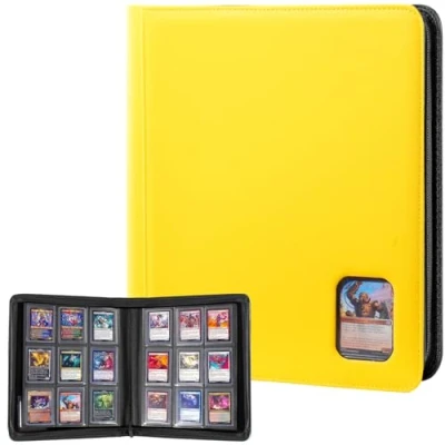 Immagine di ProCase Raccoglitore Toploader Carte, Album Toploaders 324 Tasche in 3&quot; x 4&#039;&#039; per Magic, TCG, Yu Gi Oh, MTG Giallo