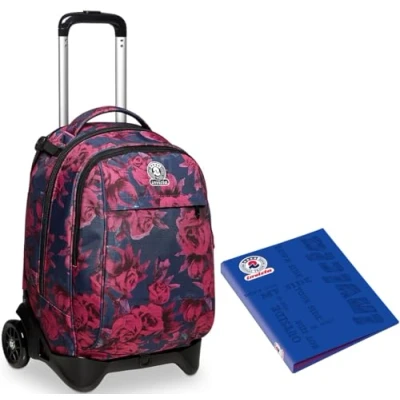 Immagine di + Copertina ad An Invicta Trolley Scuola Sganciabile New Tech, Rosa, 3 in 1 Spallacci per Uso Zaino, Zaino