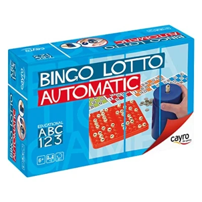 Immagine di Cayro Bingo + 6 Anni Modello Automatico Divertente Gioco da Tavolo per Bambini e Adulti Include 48 Carte Diverse Ideale 2 a 8 Giocatori