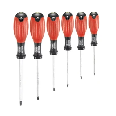 Immagine di Connex COX310996 Set di cacciaviti Tx con 2 manici C, colore: Argento/Nero/Rosso, 6 Pezzi