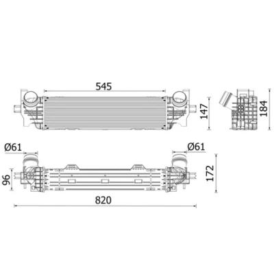 Immagine di MAHLE ORIGINAL CI 660 000P Intercooler