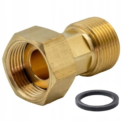 Immagine di Raccordo a vite in ottone mobile, passaggio (1/2&quot;).