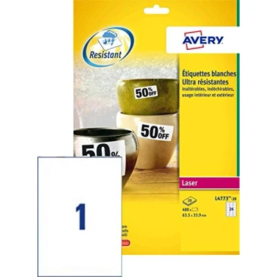 Immagine di Avery Zweckform White Heavy Duty Labels Laser L4776