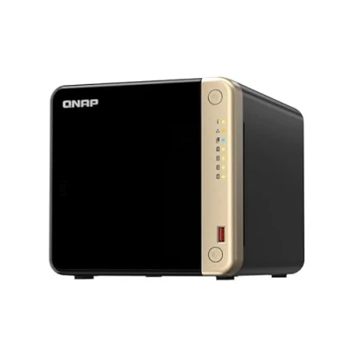 Immagine di QNAP TS 464 (4G) 4 Bay NAS (Intel® Celeron® N5095 processore quad core Burst fino a 2,9 GHz, 2,5 GbE) 32 TB bundle con x 8 WD RED Plus HDD