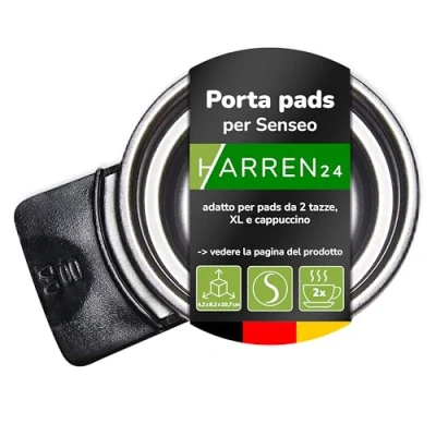 Immagine di Harren24 porta cialde HD5015/01 per 2 tazze compatibile con le macchine da caffè a Philips Senseo Viva Cafe, Latte Select, Cappuccino Duo, Quadrante, Twist