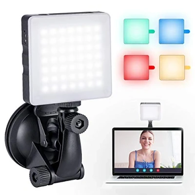 Immagine di K&amp;F Concept Luce Videoconferenza,Luce Video Dimmerabile del Tocco,Luce di Riempimento con 4 Filtri Colorati,per Laptop,Fotografico,Vlog,Autoritratto