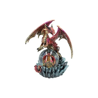 Immagine di Nemesis Now 18.5cm Snowglobe, Red Ruby Oracle Sfera di Neve, 18,5 cm, Colore: Rosso