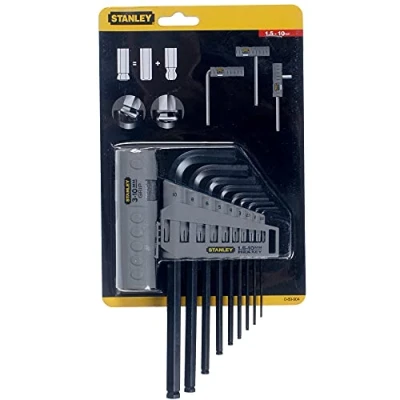 Immagine di STANLEY 0 89 904 Juego 9 llaves hexagonales con Mango