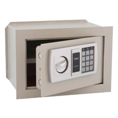Immagine di HOMEGARDEN Cassaforte elettronica da parete con combinazione di acciaio 32 x 22 20 cm