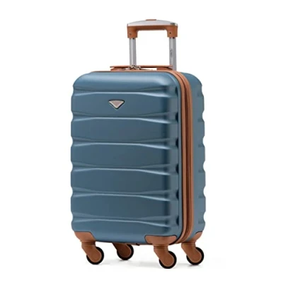 Immagine di Flight Knight Valigie Rigide In ABS Leggere Con 4 Ruote, Bagaglio A Mano Da Cabina Approvato Per Oltre 100 Compagnie Aeree Come Easyjet, British Airways, Ryanair, E Molte Altre