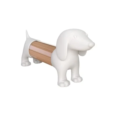 Immagine di Balvi Porta stuzzicadenti Teckel Colore Bianco a Forma di Cane Acrilico/plastica PVC