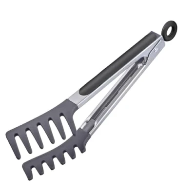Immagine di Westmark Pinze da buffet, Con scimmie Forchetta in silicone e manici gommati, Lunghezza: 25,5 cm, Acciaio inox/plastica/silicone, Mini, Argento/nero, 16212270