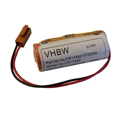 Immagine di vhbw Li Ion batteria 2000mAh (3V) compatibile con Fanuc Alphadrives,macchina CNC 16i, macchina 18i,macchina 21i sostituisce A02B 0200 K102, CR17450E RL, ecc...