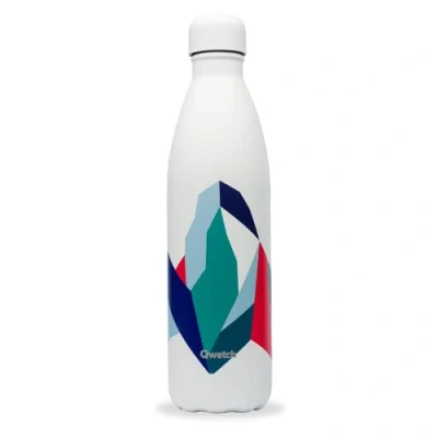 Immagine di QWETCH Bottiglia isolata in Acciaio Inox Altitude Bianco 750ml 24h Fredda e 12h Calda Impermeabile, Senza BPA Riutilizzabile per Lo Sport, i Viaggi L&#039;Ufficio