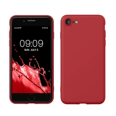 Immagine di kwmobile Custodia Compatibile con Apple iPhone SE (2022) / (2020) 8 7 Cover Back Case per Smartphone in Silicone TPU Protezione Gommata rosso classico