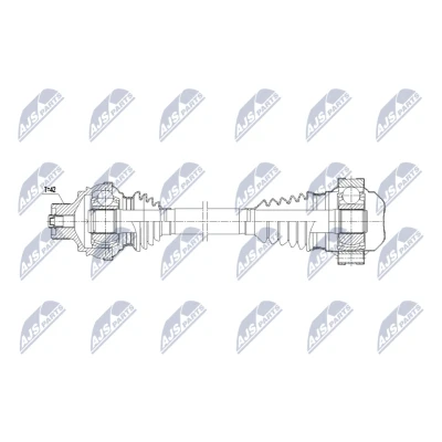 Immagine di NTY NPW AU 089 Albero motore / Semiasse Assale posteriore Sx 622mm Trasmissione automatica AUDI: Q5, A6 C7 Avant