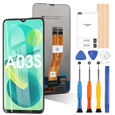 Immagine di per Samsung Galaxy A03s A037A A037W A037G LCD Schermo Display Touch Digitizer Vetro Assemblaggio con Strumenti (162 mm, Non Adatto A037U A037F A037M e A03)