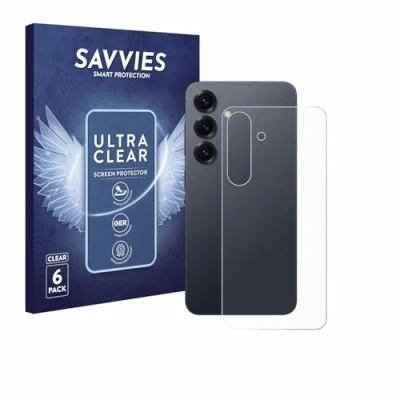 Immagine di savvies (6 Pezzi Pellicola Protettiva per Samsung Galaxy S25 (Posteriore) Protezione Schermo Trasparente