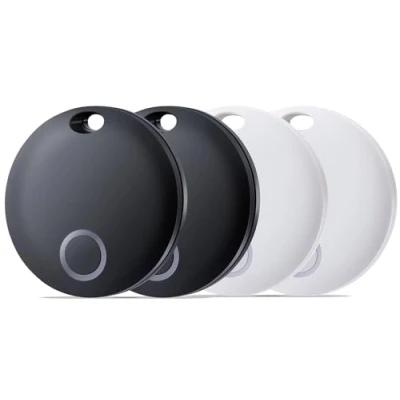 Immagine di Reyke Smart Tag, Air Tracker Compatibile con Apple Find My (Solo iOS), Trova Oggetti per Gatti, Chiavi, Bagagli, valigie, Portafogli, Impermeabile IP67,4 Pezzo